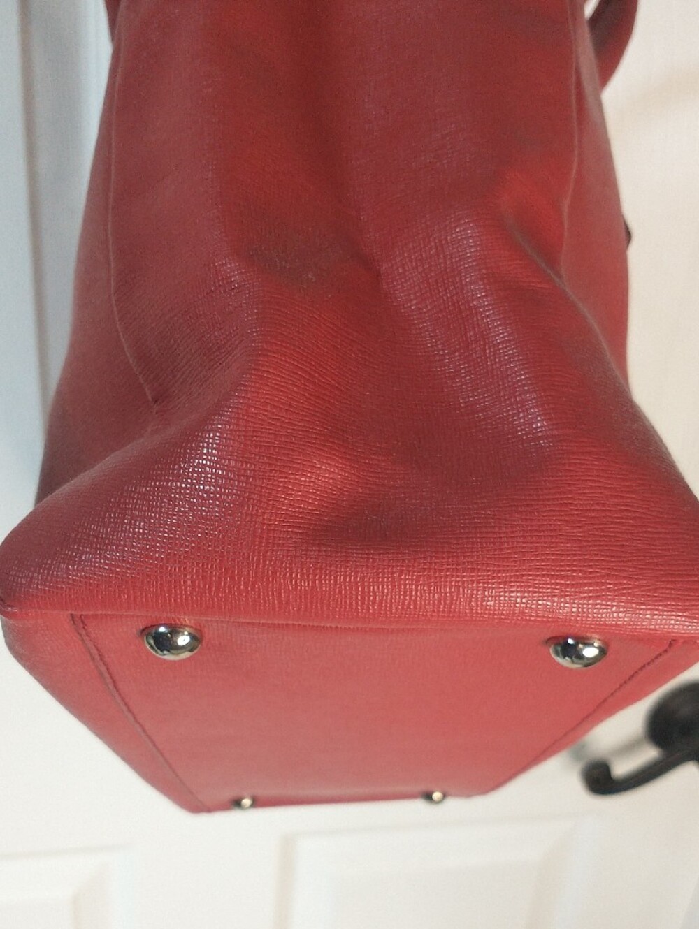 Furla Red Saffiano Leather Women's  Tote Bag Excellent Condition - Picture 9 of 15